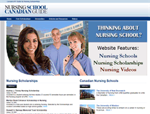 Tablet Screenshot of nursingscholarships.ca